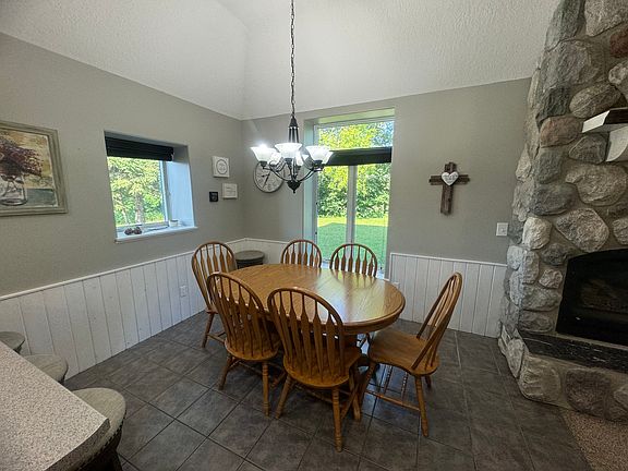 Dining room with views overlooking the river.