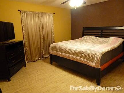 Master bedroom
						:
						Suede paint on back wall, connected to bathroom