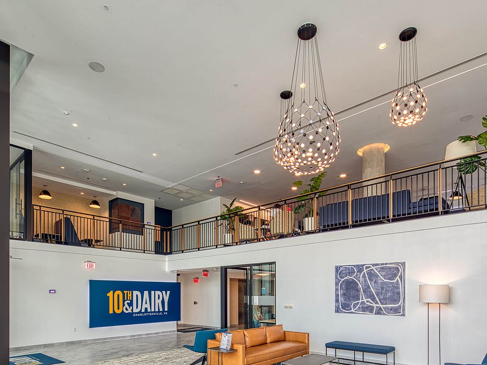 Spacious two-story lobby