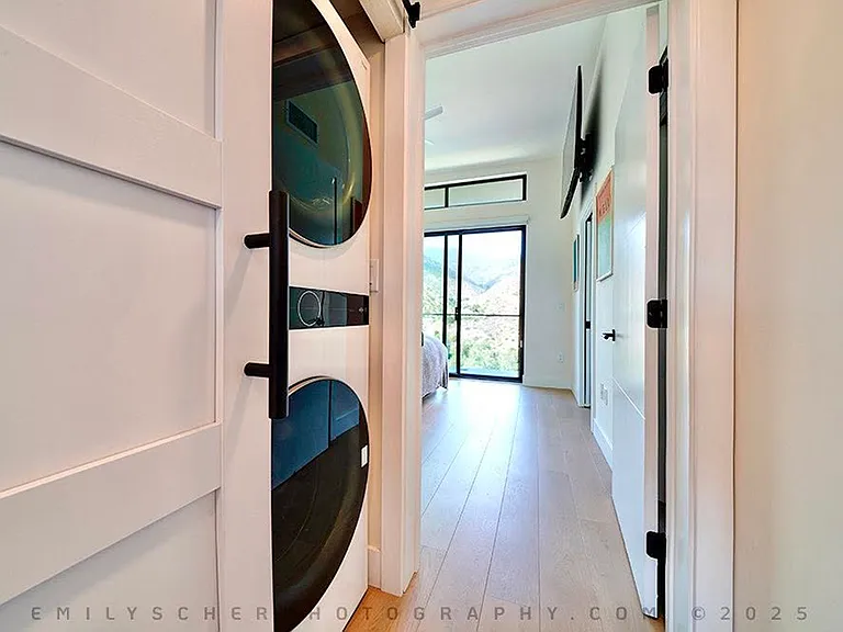LG washer dryer with barn door