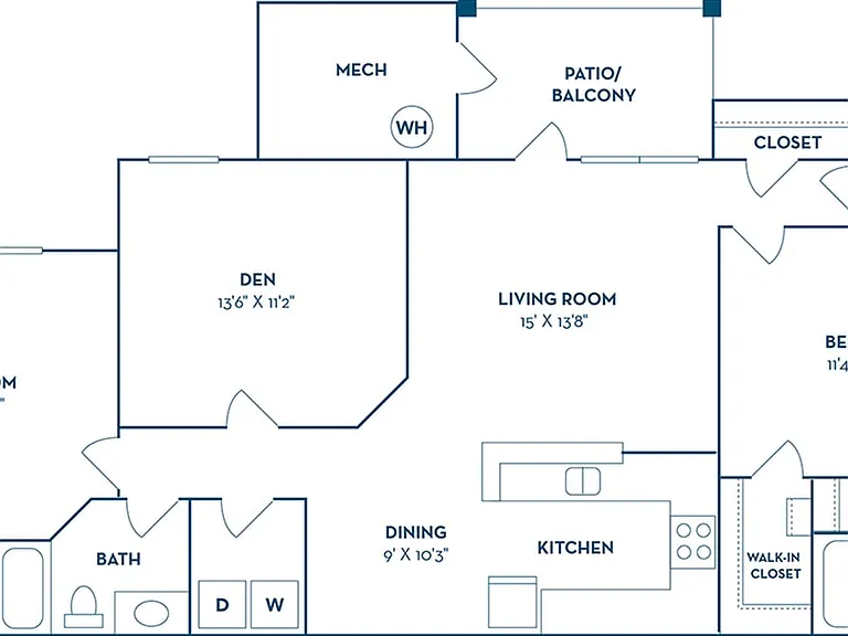 2 Bedroom | 2 Bath | Den | 1287 SF 2 Bedroom | 2 Bath | Den | 1287 SF
