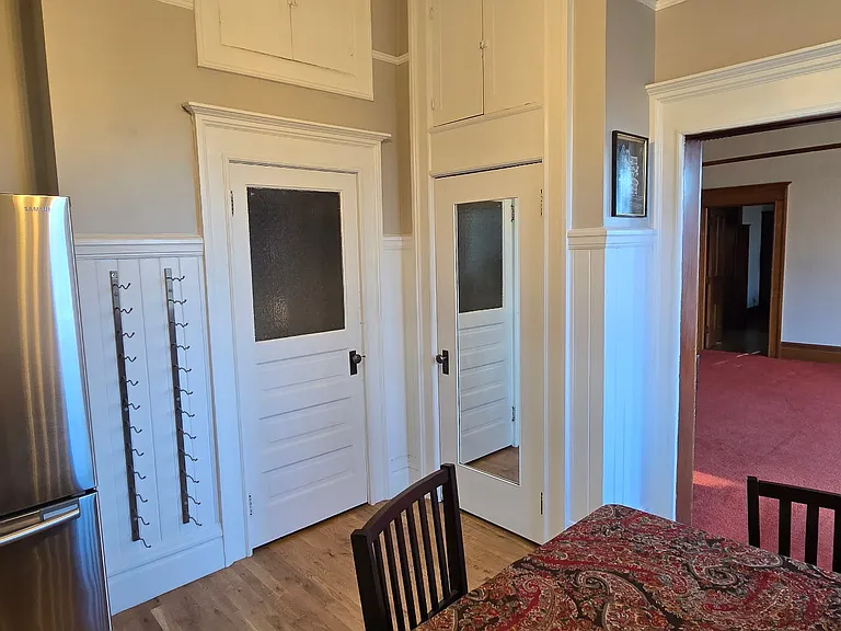 Dining room table is included with the apartment.