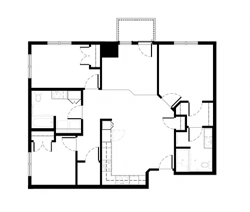 Floor plan Three Bedroom - Accessible and Type A