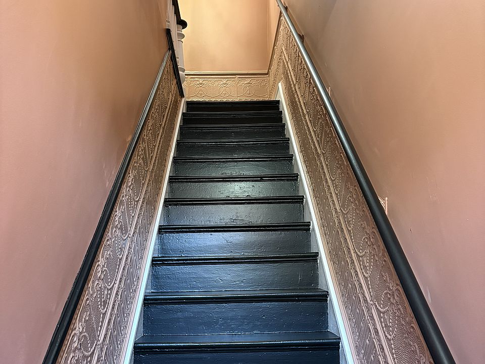 Private stairs up to the unit