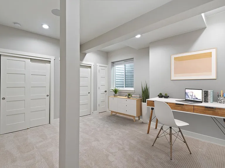 Office 1. This image shows a virtually furnished space. This space comes unfurnished.