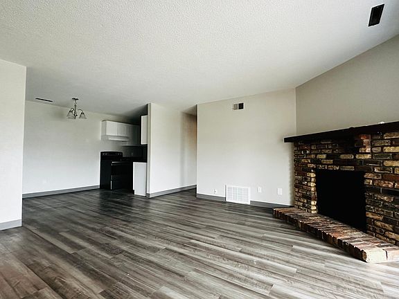 Open Living Space with Dining room and Kitchen.