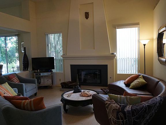 Living-room with fireplace