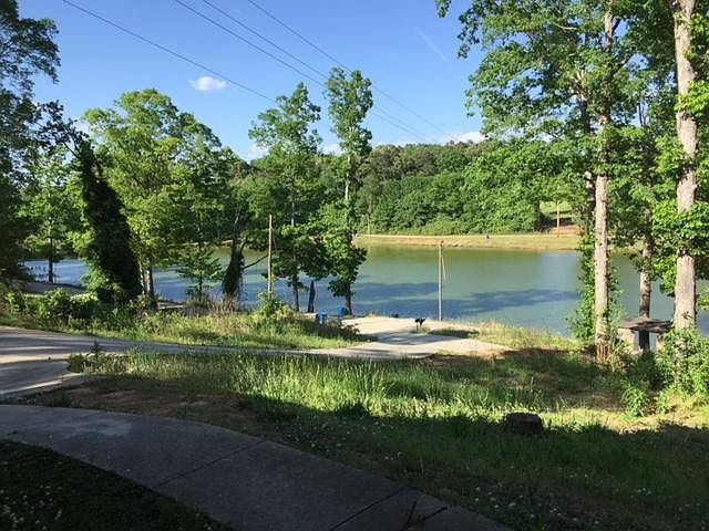 Lake view from home entryway