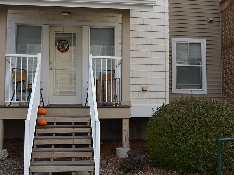 Private porches are available