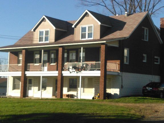 Front view of building