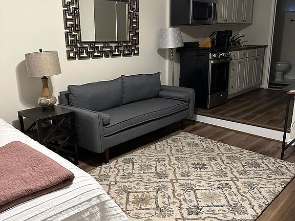 Brand new rug and mirror for the apartment