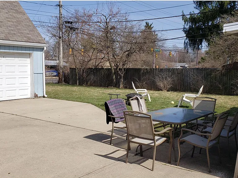 Fenced backyard, etc