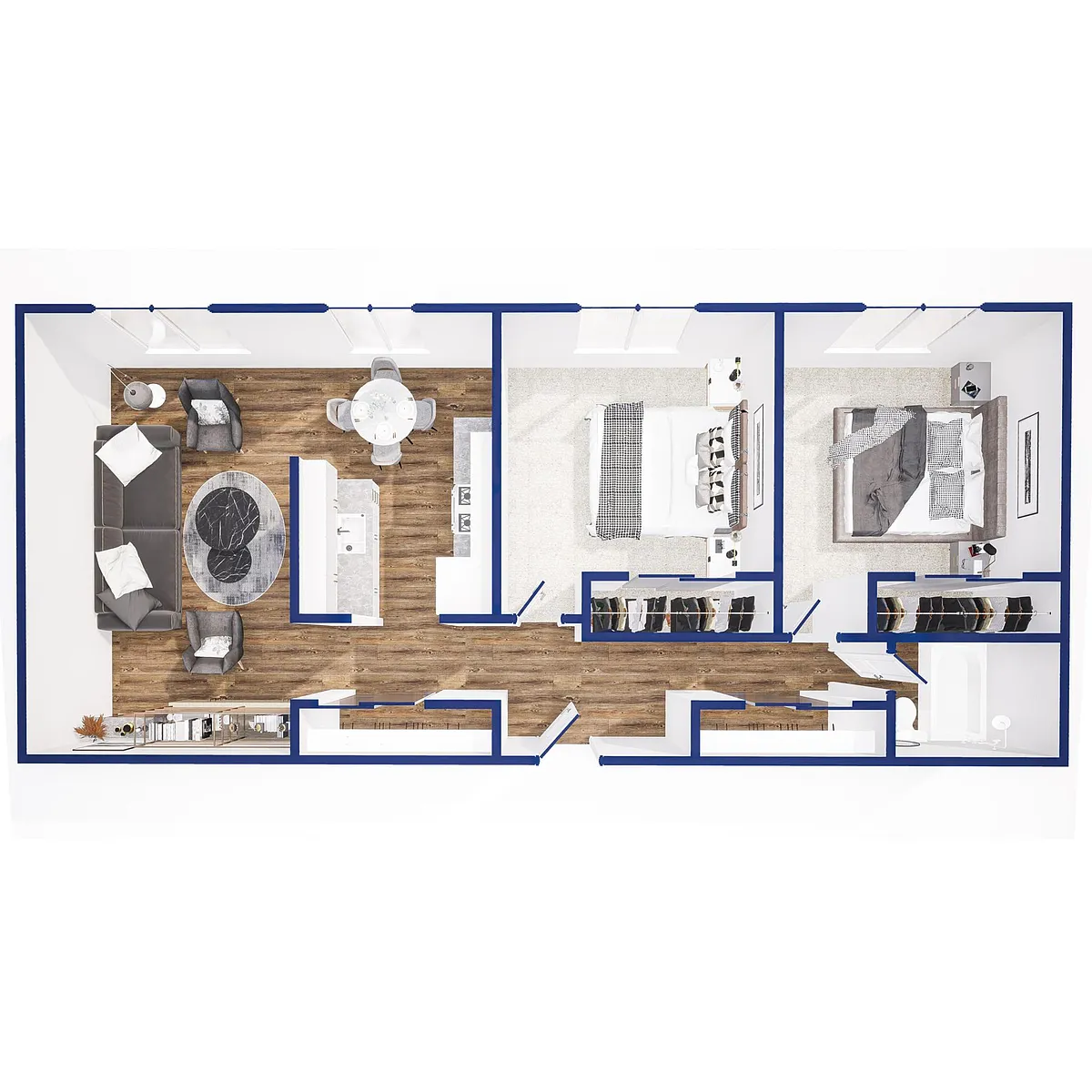 Floor plan Two-Bedroom