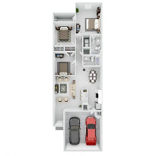 Floor plan Chisholm Pointe - 3 Bed 2 Bath with Double Garage
