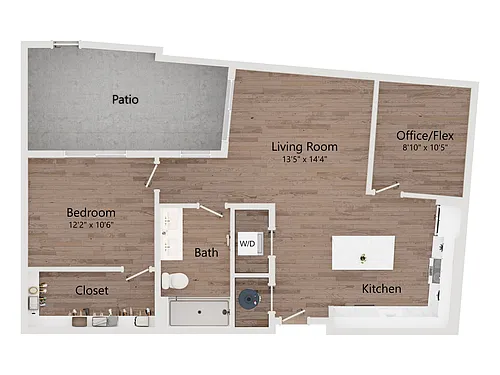 Floor plan 1R