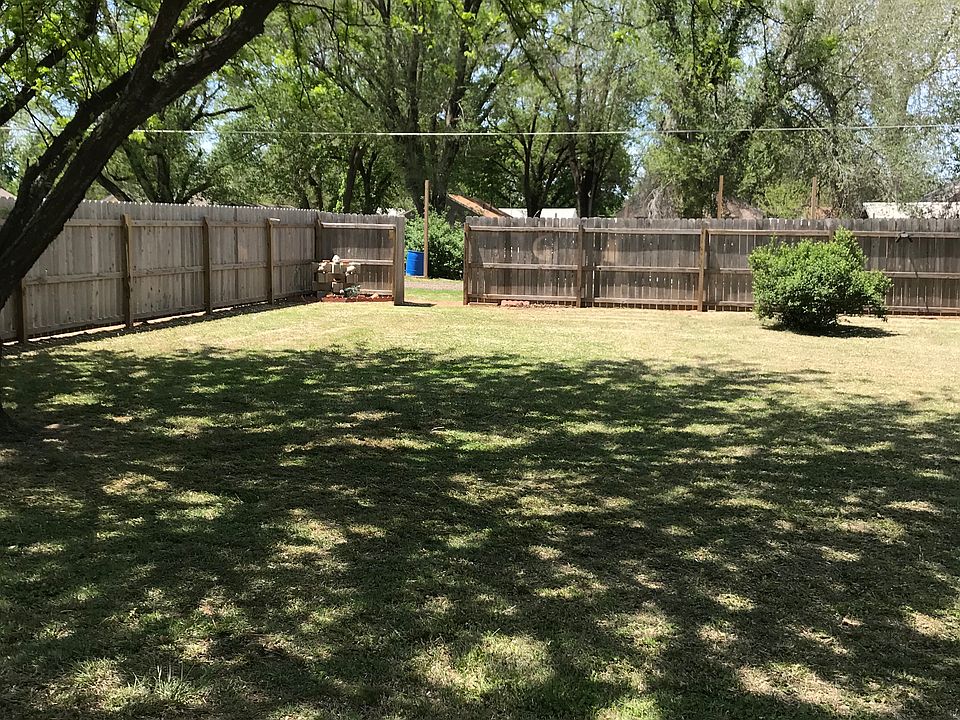 Large fenced backyard 