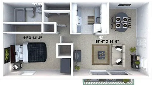 Floor plan 1X1