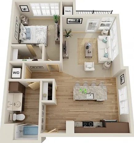 Floor Plan B2 | The Junction | Apartments in Menomonee Falls, WI Floor Plan B2 | The Junction | Apartments in Menomonee Falls, WI