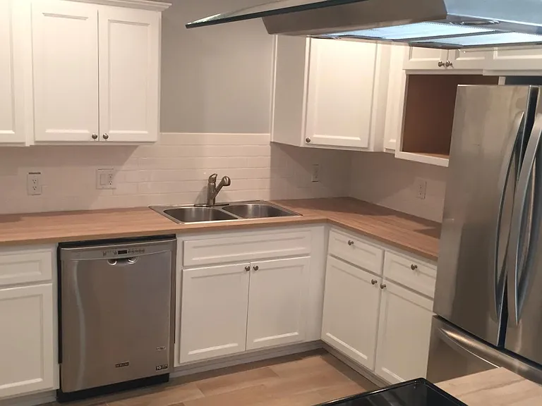 Stainless steel and white