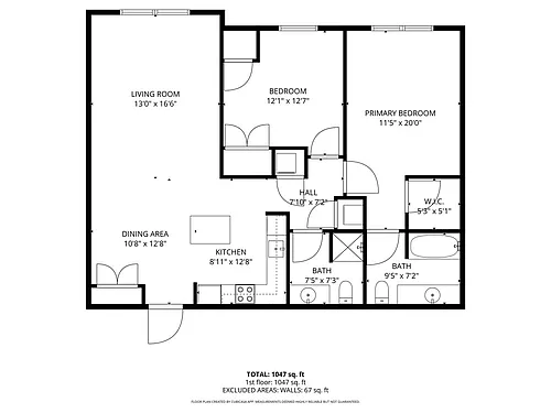 Floor plan 2 bedroom SxS