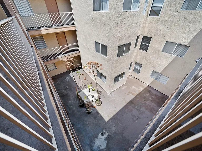 Overlook view showcasing the courtyard and interior community layout.