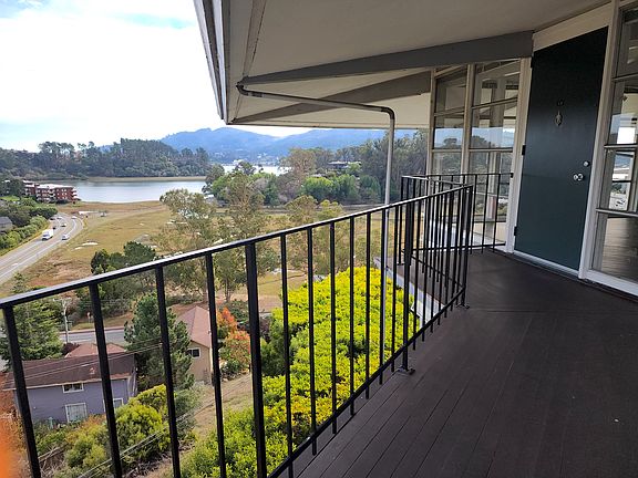 with small outdoor sitting area