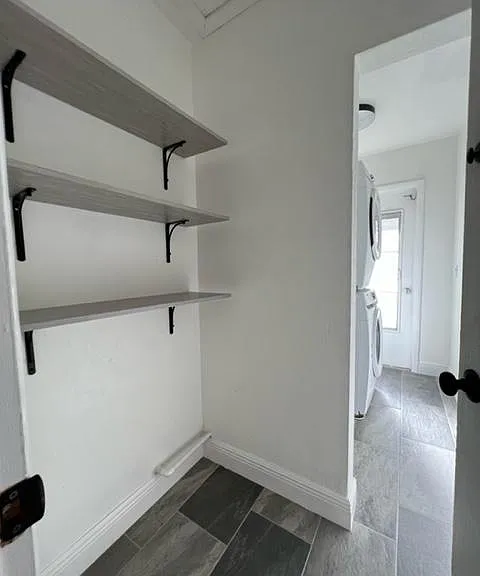 Storage room with laundry room