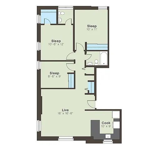 Floor plan duke3bd