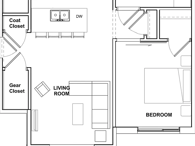 One bedroom, one bath apartment home. One bedroom, one bath apartment home.