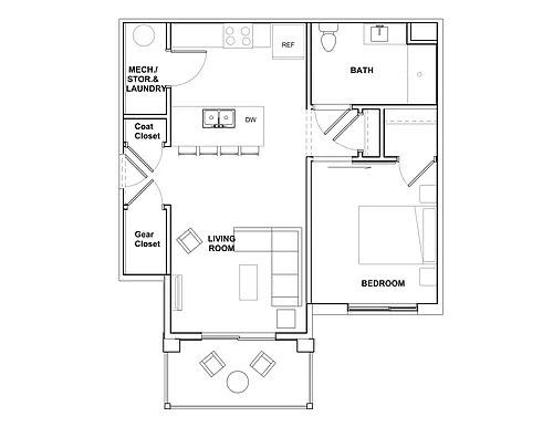 Floor plan One Bedroom