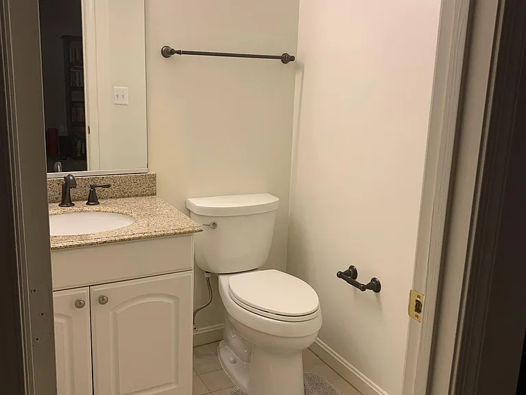 Basement powder room