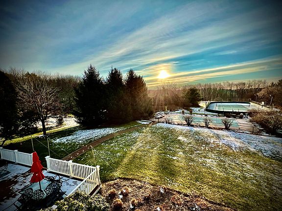 Wow. Just wow. And yes, that's your property, all the way into the tree line behind the tennis courts. Yes, TENNIS courts.
