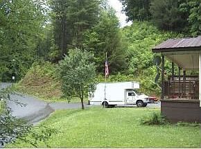 Side view of property