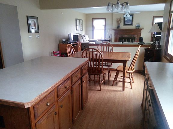 Kitchen opens to family room