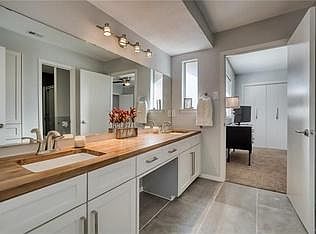 Shared Jack and Jill Vanity room with double sinks