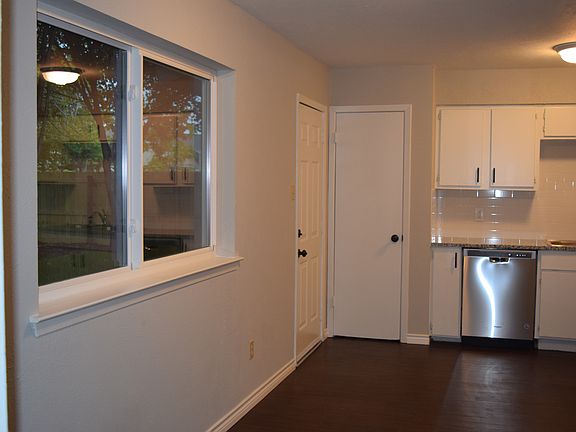 Kitchen with large window