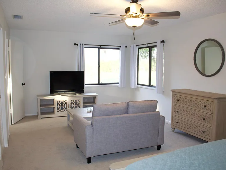Upstairs suite with view of golf course