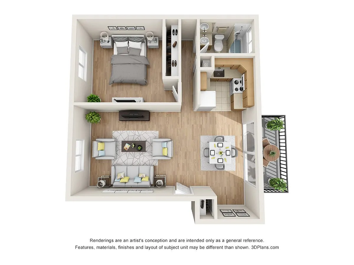 Floor plan 1 Bedroom