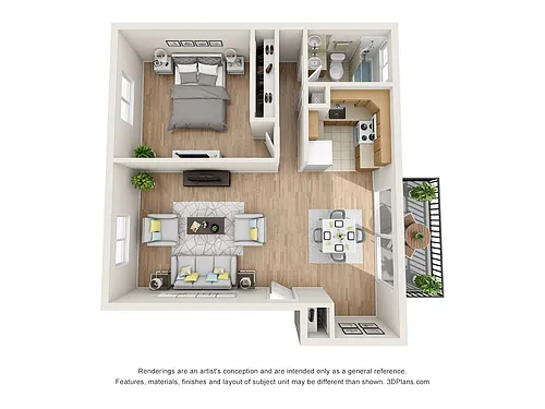 Floor plan 1 Bedroom