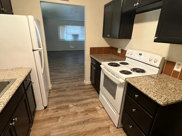 Kitchen viewing into dining area