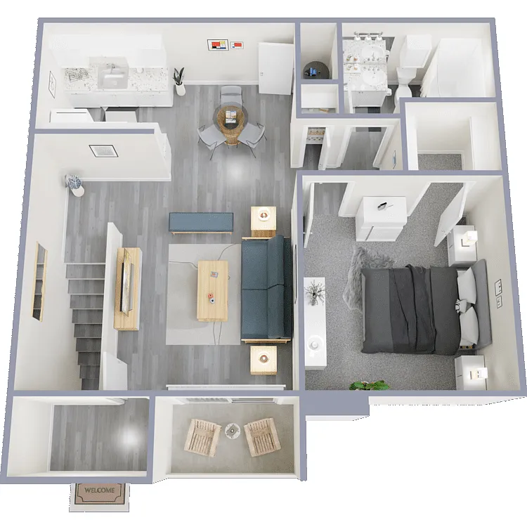 Floor plan 1 Bed 1 Bath