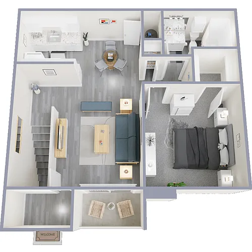 Floor plan 1 Bed 1 Bath