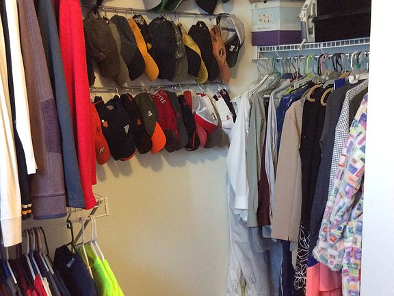 Spacious walk in closet.