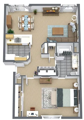 Floor plan 1 Bedroom