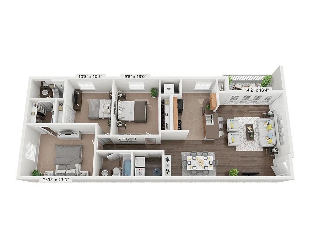 Floor plan Plan C2B