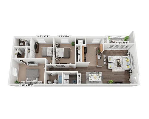 Floor plan Plan C2B