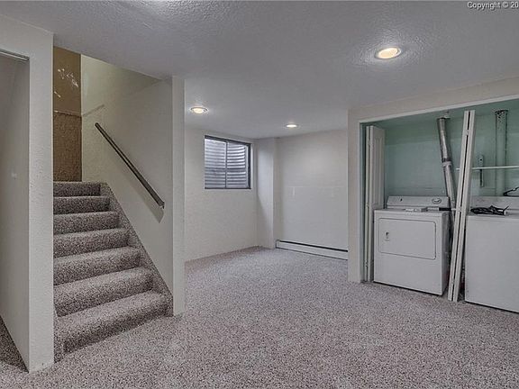 The basement offers great space for a second living area - washer and dryer stay