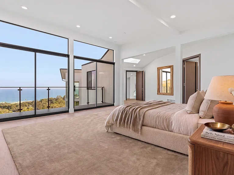 Virtually staged primary bedroom