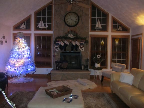 living room in xmas time