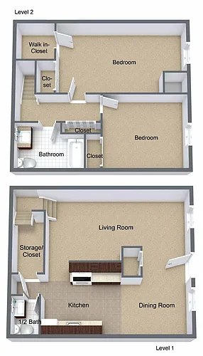 Floor plan Two Bedroom